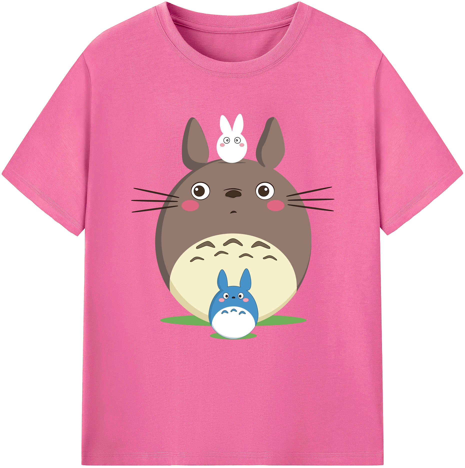 （画像用） となりのトトロ 草壁メイ 草壁サツキ My Neighbor Totoro Satsuki Kusakabe Mei Kusakabe レディースカジュアルプリントTシャツ（綿100％）